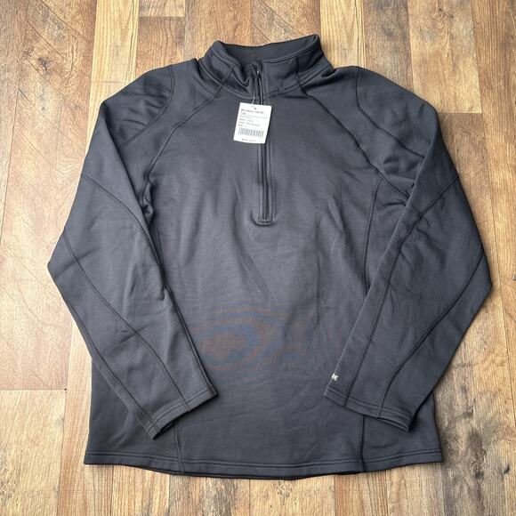 Obermeyer Marathon Top Sweatshirt Men's Large Black Dri-Core Athletic NWT 5833 - Picture 1 of 14